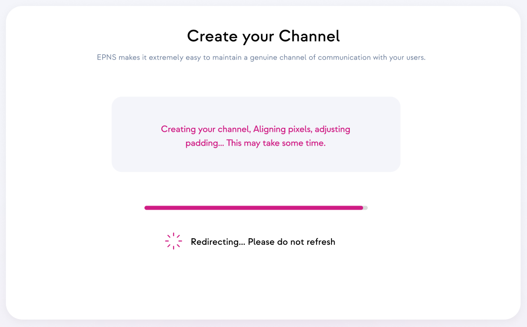 Confirm transactions for your channel creation