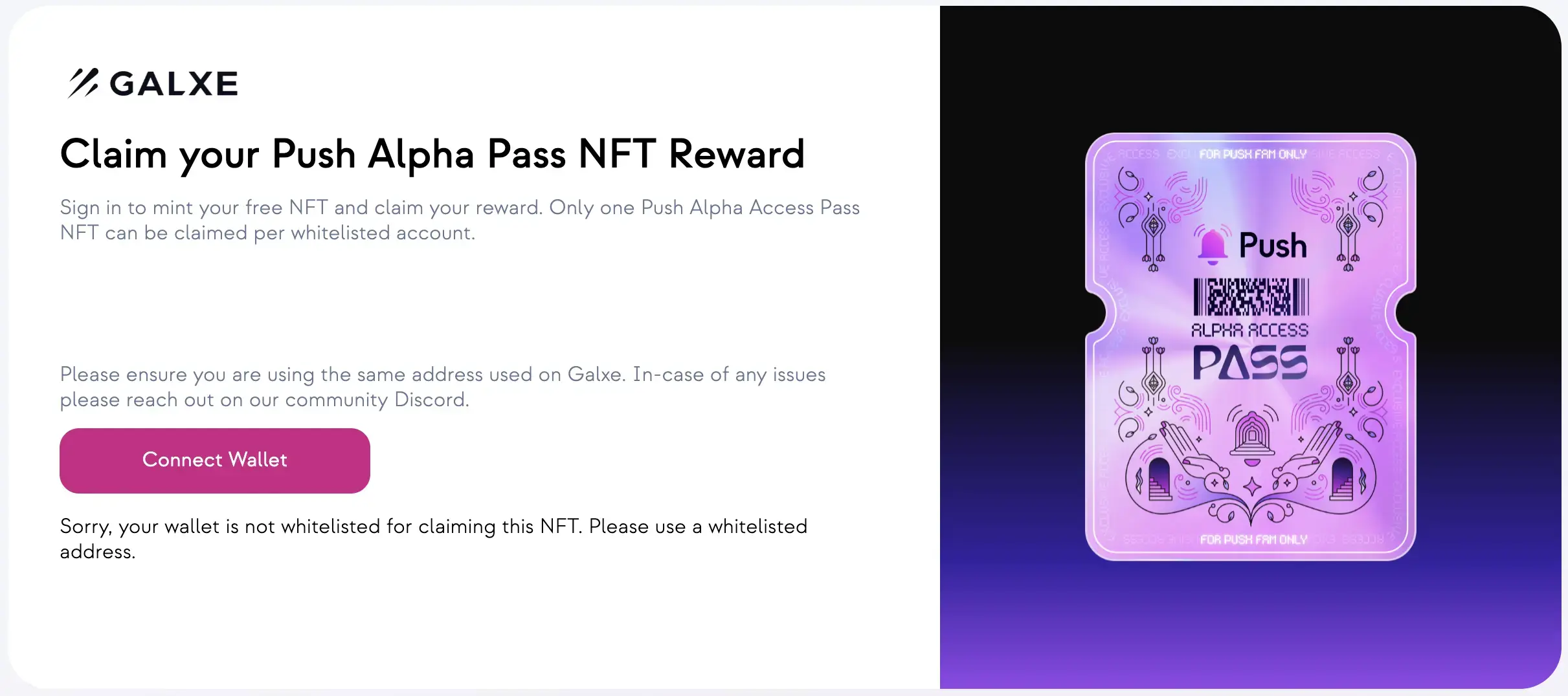 Cover Image of How to claim Push Alpha Access NFT