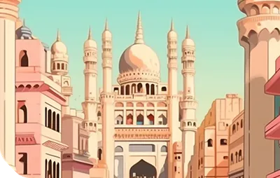 Hyderabad, India illustration for #BRB #BRBIndia event link