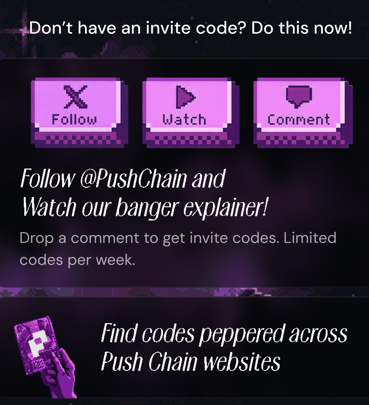 Get Invite code