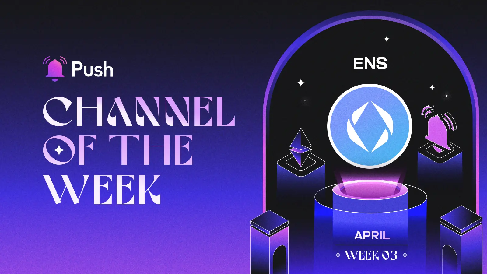 Banner celebrating ENS as April - week 3 channel of week